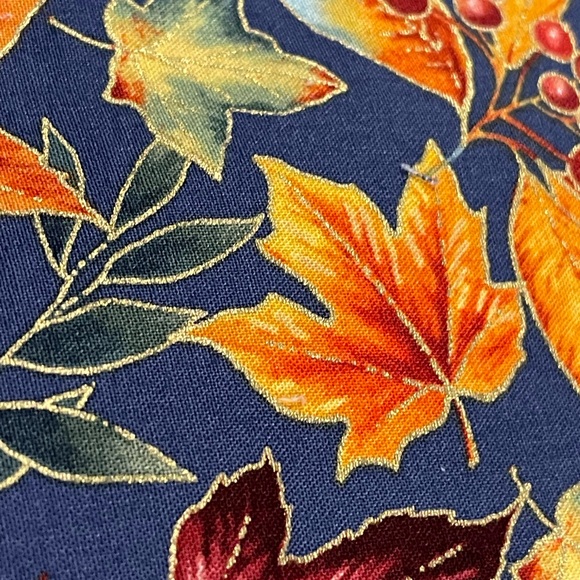 Handmade Colorful Reversible Autumn Leaf Placemats Set of 4 - Picture 5 of 7